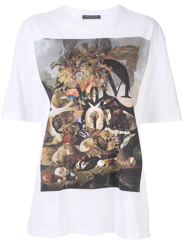 Alexander Mcqueen Oversized Logo T-shirt - White