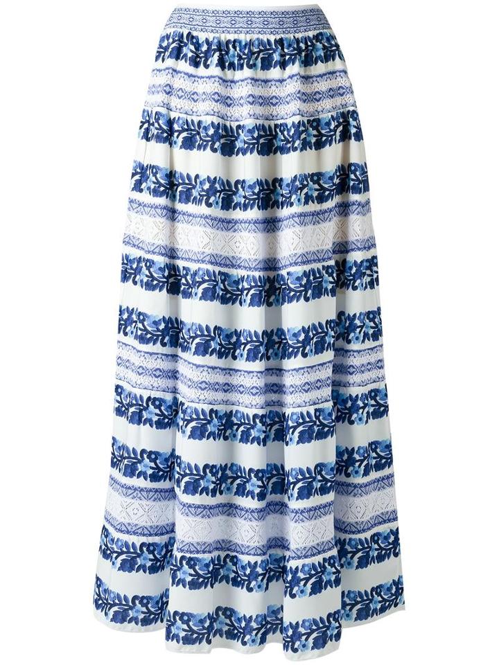 Cecilia Prado Knit Maxi Skirt, Women's, Size: G, Blue, Cork/acrylic