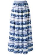 Cecilia Prado Knit Maxi Skirt, Women's, Size: G, Blue, Cork/acrylic