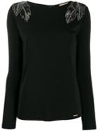 Liu Jo Crystal Embellished Sweater - Black