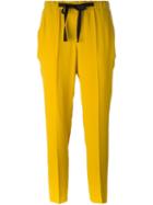 Incotex Cropped Trousers, Women's, Size: 42, Yellow/orange, Silk/acetate