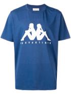 Paura Paura X Kappa Logo Print T-shirt - Blue