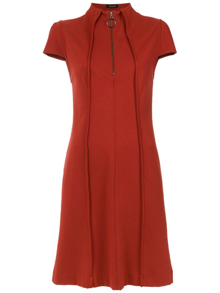Tufi Duek Panelled Short Dress - Red