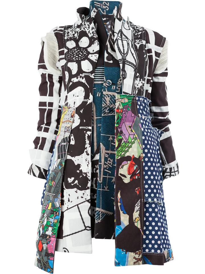 Comme Des Garçons Patchwork Coat - Black