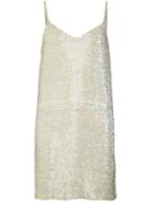 Ashish - Beaded Slip Dress - Women - Silk - S, Grey, Silk