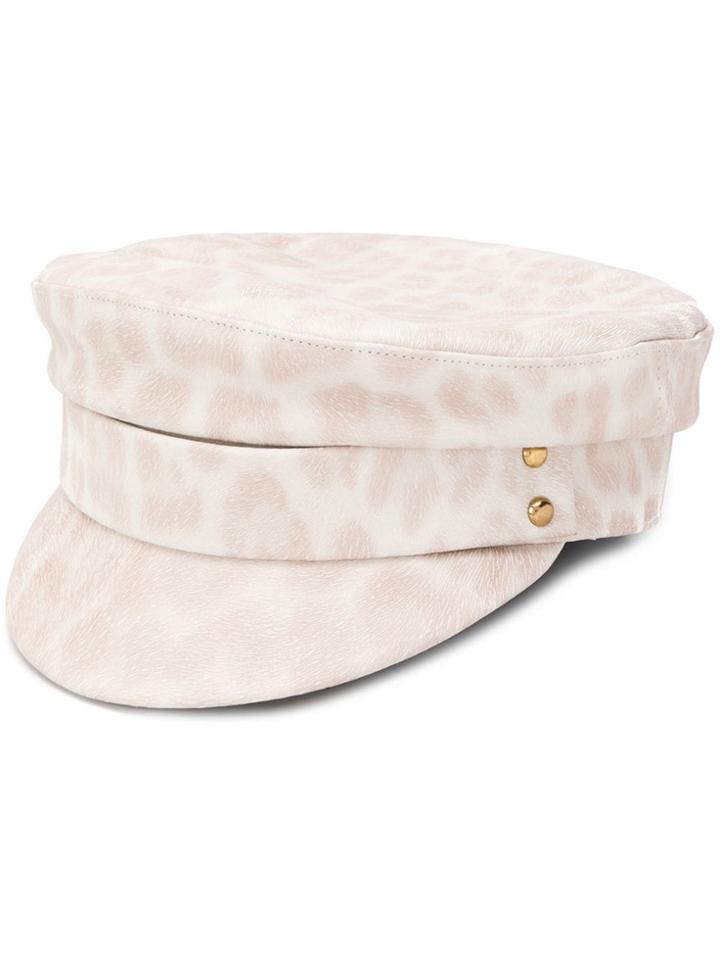Manokhi Leopard Print Cap - Neutrals