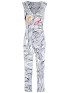 Isolda - Printed Jumpsuit - Women - Cotton/spandex/elastane - 46, Black, Cotton/spandex/elastane