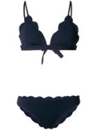 Marysia - Scalloped Bikini Set - Women - Polyamide/spandex/elastane - S, Blue, Polyamide/spandex/elastane