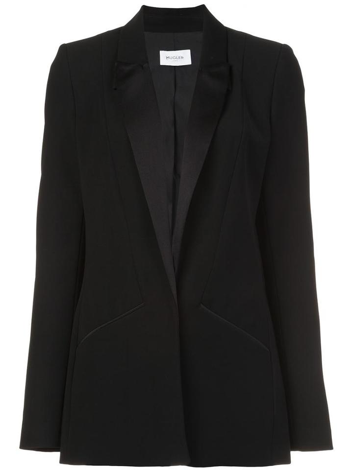 Mugler Shawl Lapel Blazer, Women's, Size: 36, Black, Wool