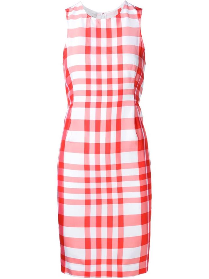 Stella Mccartney Checked Dress, Women's, Size: 40, Red, Viscose