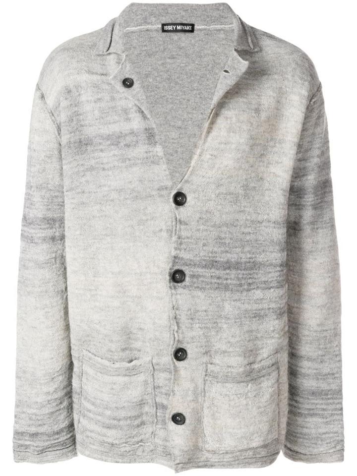 Issey Miyake Pre-owned Blurry Stripes Cardigan - Grey