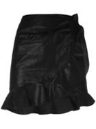 Isabel Marant - Aurora Mini Skirt - Women - Cotton/linen/flax - 40, Black, Cotton/linen/flax