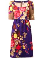 Antonio Marras Floral Print Dress, Women's, Size: 42, Polyester/spandex/elastane/cotton