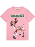 Gucci Cotton T-shirt With Fawn - Pink