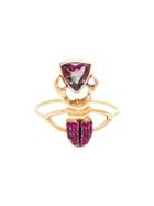 Daniela Villegas Kephri 18k Gold, Sapphire And Tourmaline Ring - Pink