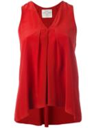 Forte Forte V-neck Tank Top, Women's, Size: 3, Red, Silk