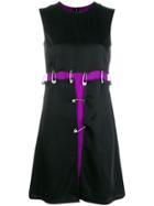 Versus Safety Pin-embellished Dress - Black