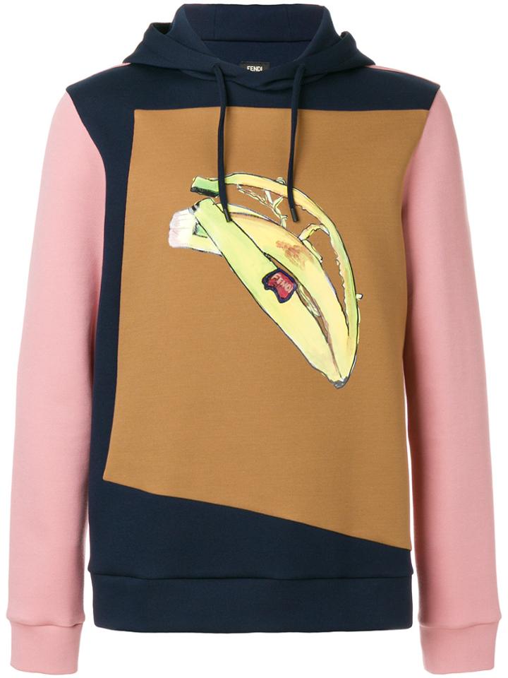 Fendi Color Block Hoodie - Multicolour