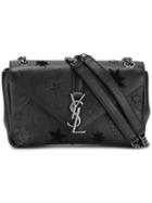 Saint Laurent Small Monogram Satchel Bag, Women's, Black, Calf Leather