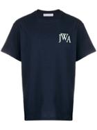 Jw Anderson Logo Embroidered T-shirt - Blue