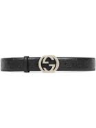 Gucci Gucci Signature Leather Belt - Black