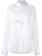 Misbhv - Embellished Logo Shirt - Women - Cotton - M, White, Cotton