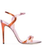Gucci Vintage Strappy Heeled Sandals - Pink & Purple