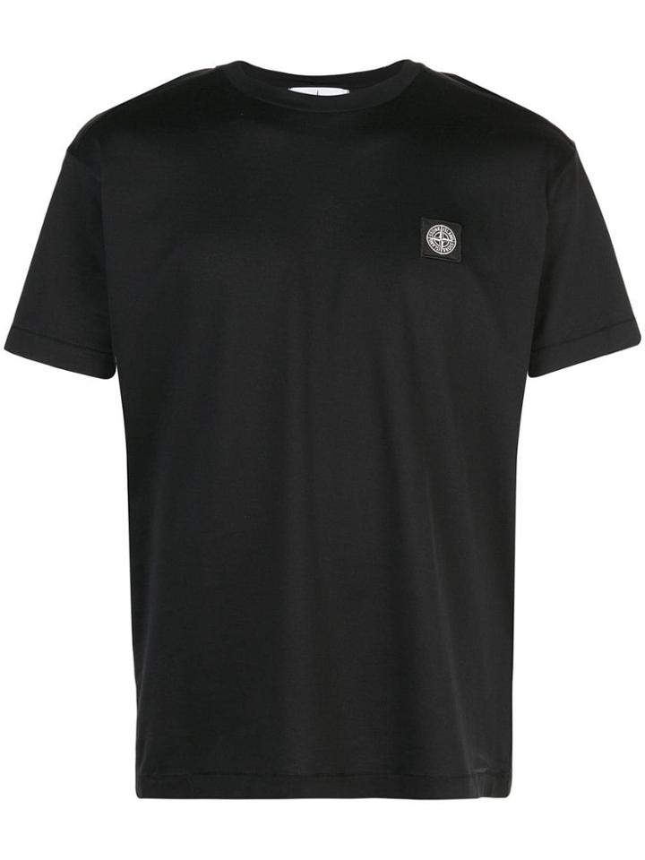 Stone Island Embroidered Logo T-shirt - Black