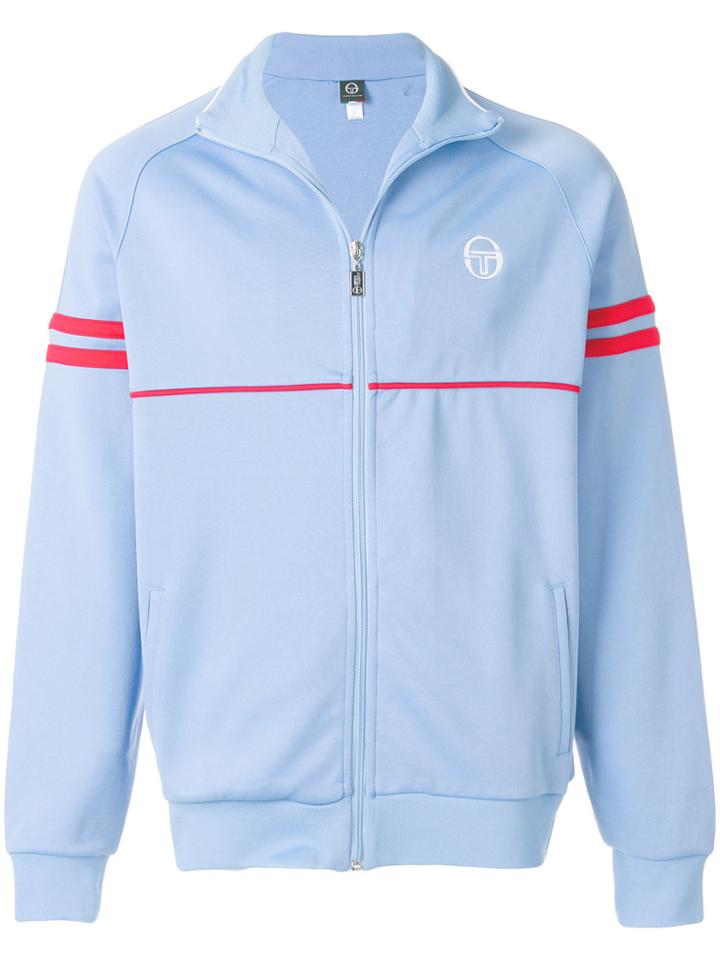 Sergio Tacchini Contrast Zipped Sweatshirt - Blue