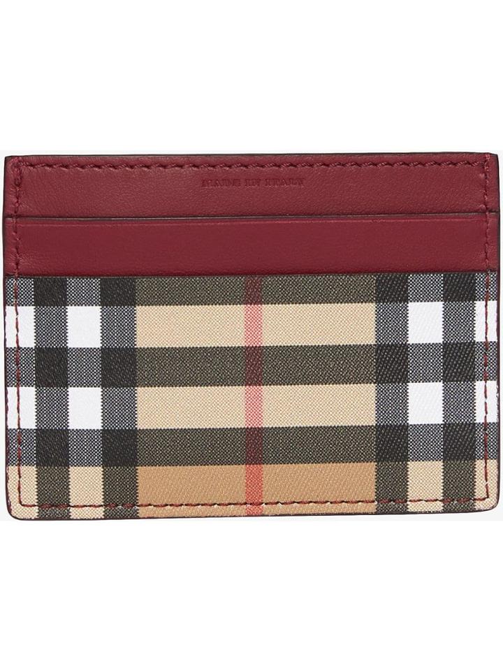 Burberry Vintage Check And Leather Card Case - Multicolour