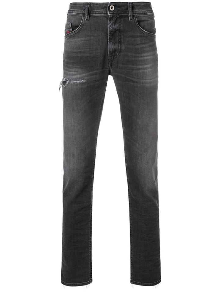 Diesel Faded Straight Leg Jeans - Grey