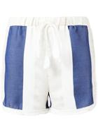 Martha Medeiros Striped Shorts - Blue