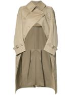 Junya Watanabe Comme Des Garçons Graffiti Back Trench Coat, Women's, Size: Small, Brown, Cotton