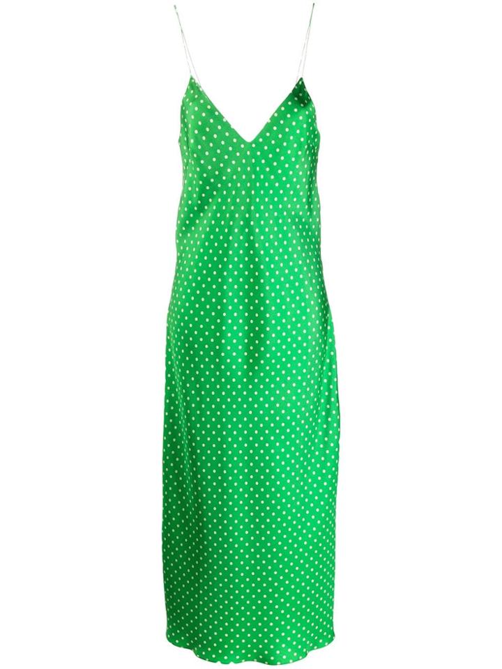 Walk Of Shame Dotty Slip Dress - Green