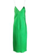 Walk Of Shame Dotty Slip Dress - Green