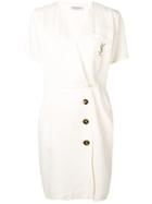 Yves Saint Laurent Vintage 1980's Wrap Dress - White