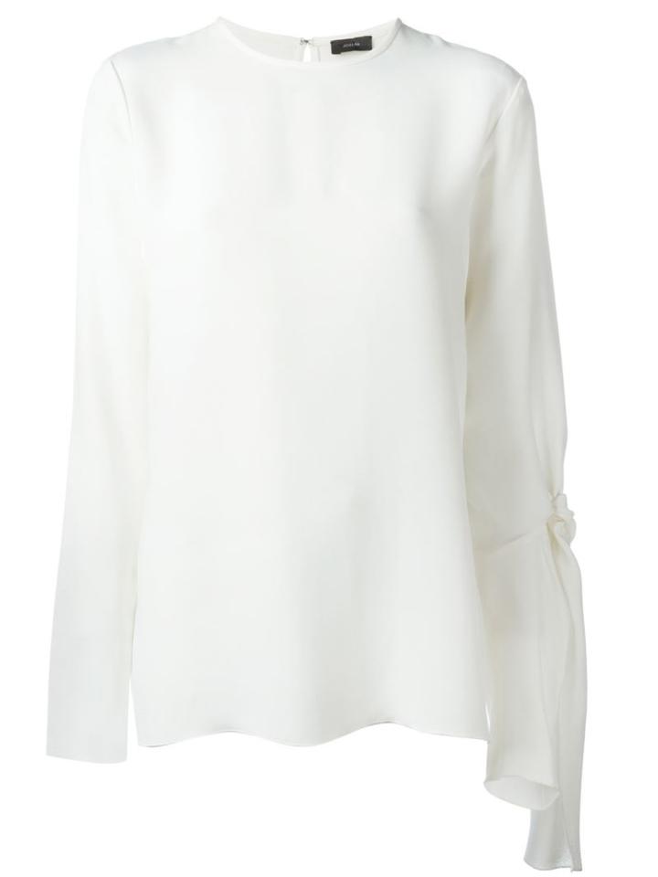 Joseph Tied Sleeve Blouse, Women's, Size: 44, White, Silk