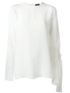 Joseph Tied Sleeve Blouse, Women's, Size: 44, White, Silk