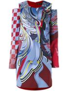 Versace - Art Print Dress - Women - Silk/acetate/viscose - 40, Red, Silk/acetate/viscose