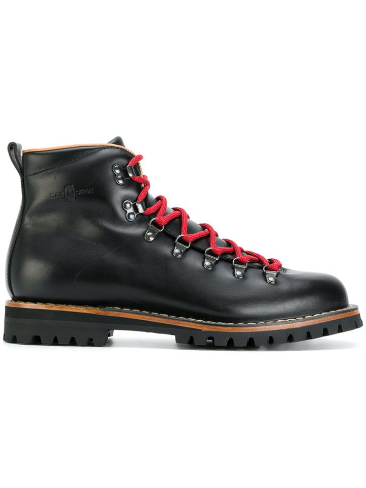Car Shoe Lace Up Boots - Black