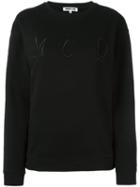 Mcq Alexander Mcqueen Embroidered Logo Sweatshirt, Women's, Size: Medium, Black, Cotton