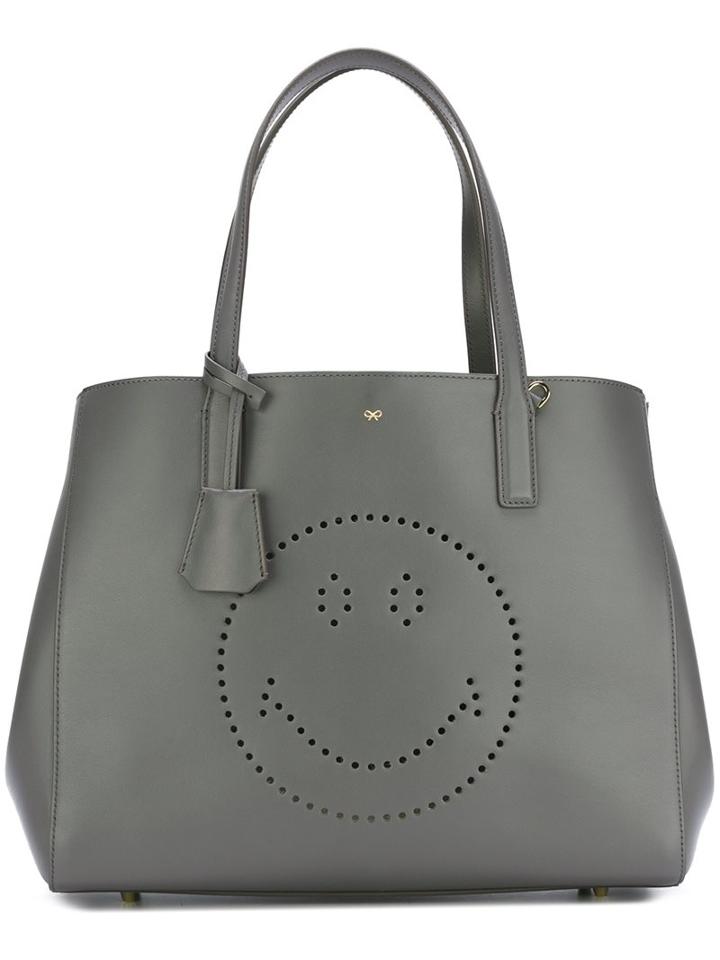 Anya Hindmarch 'ebury' Smiley Shopper, Women's, Grey