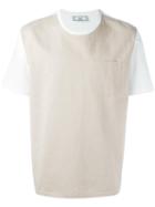 Ami Alexandre Mattiussi Contrast Front T-shirt, Men's, Size: Small, Nude/neutrals, Cotton
