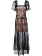 Twin-set Long Lace Gown - Black