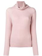 Allude Cashmere High Neck Sweater - Pink