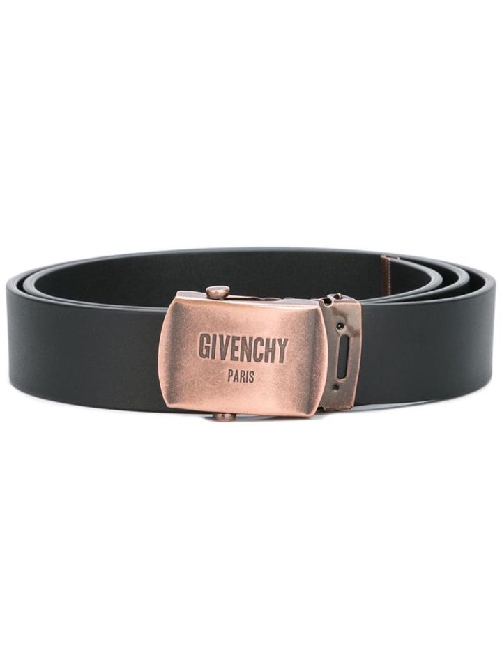 Givenchy Logo Embossed Belt - Black