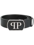 Philipp Plein - Monogram Buckle Belt - Men - Calf Leather - 95, Black, Calf Leather