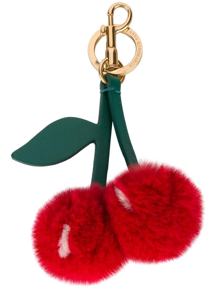 Anya Hindmarch Cherry Keyring - Red