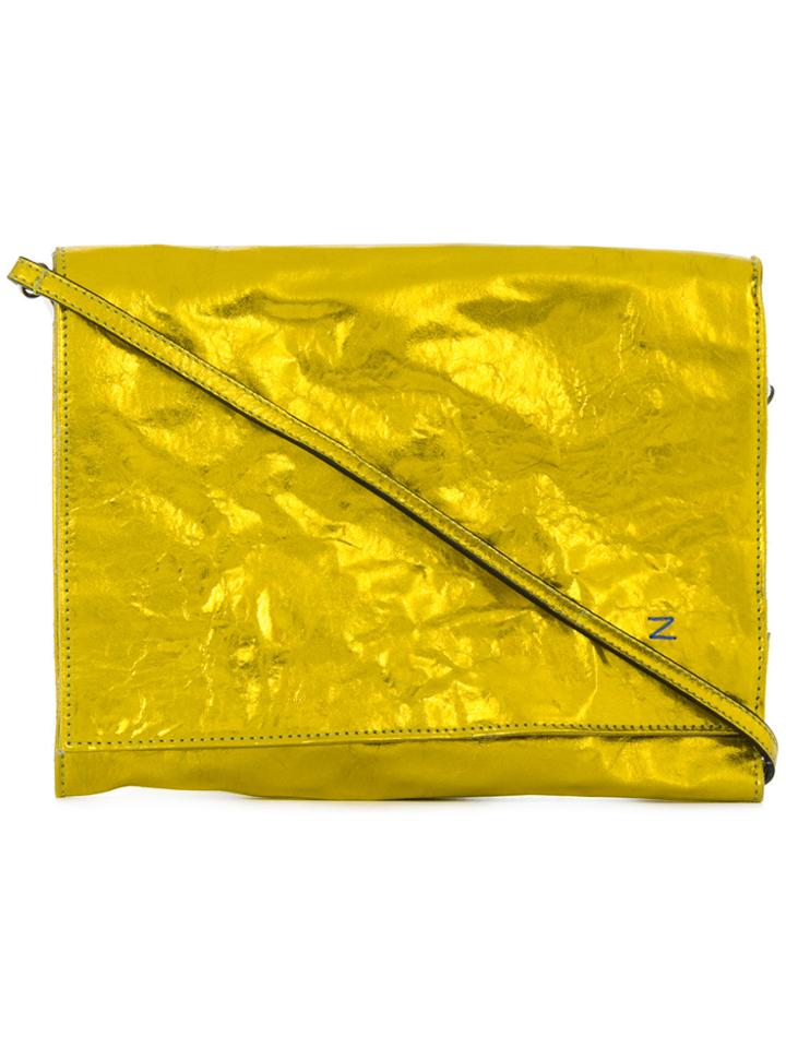 Zilla Foldover Shoulder Bag - Metallic