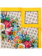 Gucci Gucci Invite And Flowers Print Silk Scarf - Multicolour